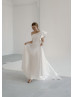 One Shoulder Ivory Satin Fashionable Wedding Dress One Shoulder Ivory Satin Fashionable Wedding Dress